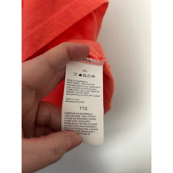 Nautica Orange Short Sleeve T-Shirt with Nautica Script Size XXL NWOT - Picture 5 of 8